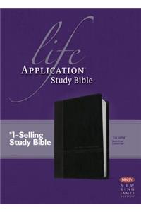 Life Application Study Bible-NKJV: New King James Version, TuTone Black/Onyx, Leatherlike