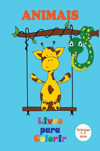 Animais - Livro para Colorir (Crianças 1-4 anos)