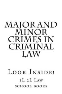 Major and Minor Crimes In Criminal Law