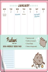 Pusheen 2024 Weekly Desk Pad Calendar