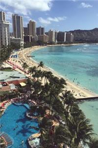 Waikiki Beach in Hawaii Journal: 150 Page Lined Notebook/Diary