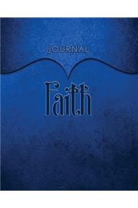 Faith Journal: Dark Blue 8x10 128 Page Lined Journal Notebook Diary (Volume 1)