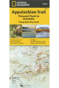 Appalachian Trail: Pleasant Pond to Katahdin Map [Maine]