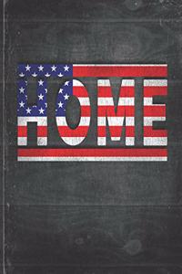 Home: America Flag Personalized Retro Gift for American Retired Coworker Friend Party Undated Planner Daily Weekly Monthly Calendar Organizer Journal