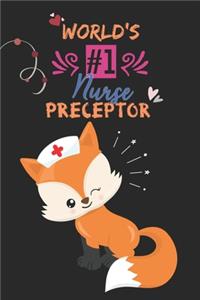 Nurse Preceptor Gifts for Women Lined Composition Notebook - Fox Themed Gifts for Nurse Preceptor