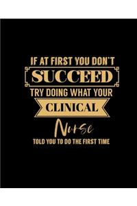 If at First You Don't Succeed Try Doing What Your Clinical Nurse Told You to Do the First Time