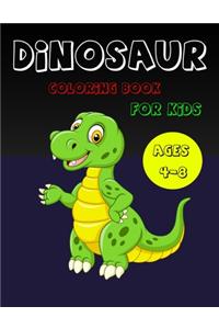 Dinosaur Coloring Book for Kids Ages 4-8
