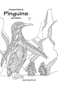 Livro para Colorir de Pinguins para Adultos