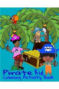 Pirate Kid Coloring Activity Book