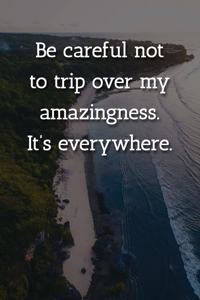 Be careful not to trip over my amazingness. It's everywhere. Notebook