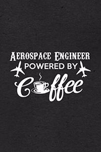 Aerospace Engineer Powered by Coffee A5 Lined Notebook