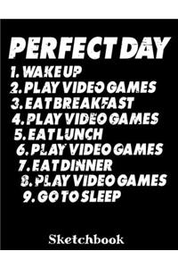 Perfect Day Play Video Games Sketchbook