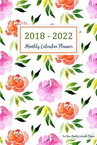 2018 - 2022 Five Year Monthly Calendar Planner