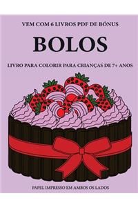 Livro para colorir para crianças de 7+ anos (Bolos)