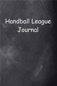 Handball League Journal Chalkboard Design