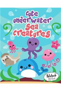 Notebook Dot Grid ( Cute Underwater Sea Creatures ): Dot-Grid Notebook for Journaling, Doodling, Creative Writing, School Notes, and Capturing Ideas,120 Pages, Size 8 X 10