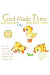 Baby Shower Guest Book Triplets