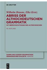 Abriss Der Althochdeutschen Grammatik