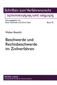 Beschwerde und Rechtsbeschwerde im Zivilverfahren