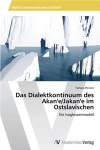 Dialektkontinuum des Akan'e/Jakan'e im Ostslavischen
