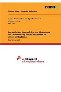 Entwurf einer Konstruktion und Messplanes zur Untersuchung von Flussturbinen in einem Umlaufkanal