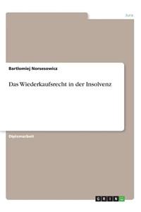 Wiederkaufsrecht in der Insolvenz