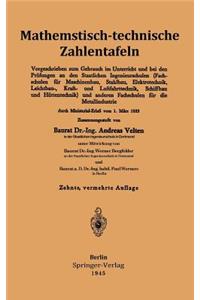 Mathematisch-Technische Zahlentafeln