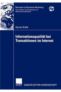 Informationsqualität Bei Transaktionen Im Internet