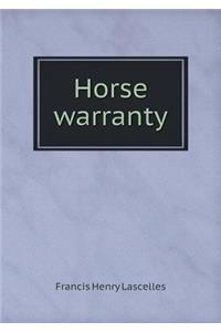 Horse Warranty