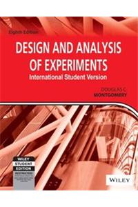 Design And Analysis Of Experiments, 8Th Ed, Isv