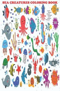 Sea Creatures Coloring Book