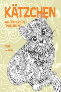 Malbücher für Erwachsene - 100 Seiten - Tiere - Kätzchen