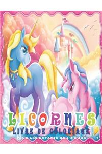 Licornes Livre de Coloriage Pour les Enfants de 4 à 8 Ans