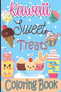 Kawaii Sweet Treats Coloring Book