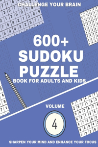 600+ Sudoku Puzzle Book for Adults and Kids