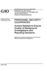 Personnel Security Clearances