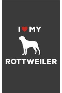 My Rottweiler: I Love My Rottweiler Heart Notebook - Animal Canine Doodle Diary Book As Gift For Dog Lover Or Owner Who Loves Or Owns Dogs Like Rottweilers With Re