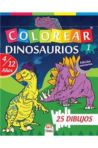 Colorear dinosaurios 1 - Edición nocturna