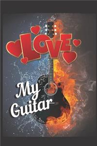 Love My Guitar Notebook Journal