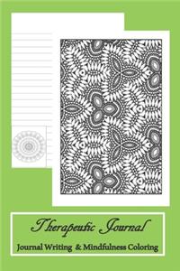 Therapeutic Journal Journal Writing & Mindfulness Coloring