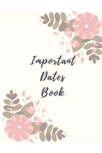 Important Dates Book