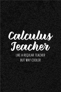 Calculus Teacher Like a Regular Teacher But Way Cooler