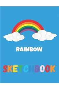 Rainbow Sketchbook: Beautiful Rainbow Sketchbook for Adults/Children to Sketching, Whiting, Drawing, Journaling and Doodling, Large (8.5x11 Inch. 21.59x27.94 cm.) 120 B