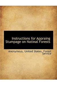 Instructions for Appraing Stumpage on Natinal Forests