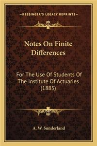 Notes On Finite Differences