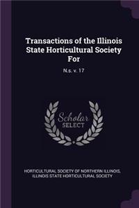 Transactions of the Illinois State Horticultural Society for