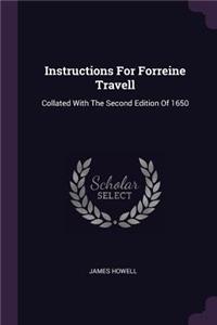 Instructions For Forreine Travell