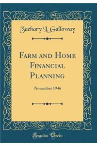 Farm and Home Financial Planning