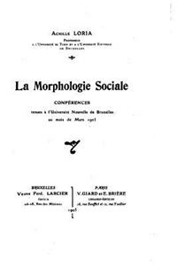 La morphologie sociale, conférences