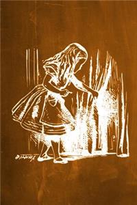 Alice in Wonderland Chalkboard Journal - Alice and The Secret Door (Orange)